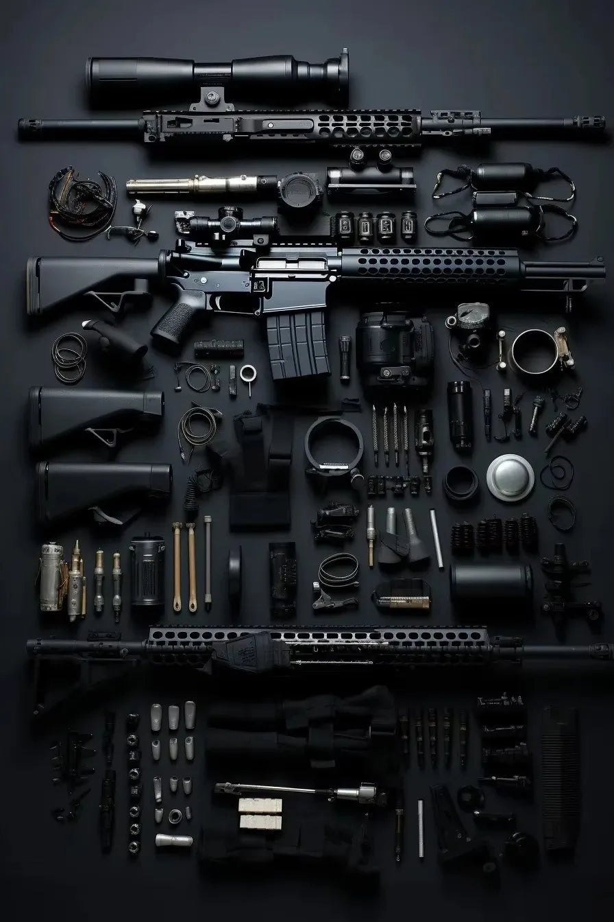 Gun Accessories Posters Wall Art Canvas Painting and Prints Pictures Ak-47 Automatic Rifle Interior for Room Home Decor Gifts BLACKBEARD OUTDOOR INDUSTRIES