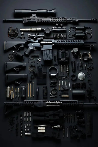 Gun Accessories Posters Wall Art Canvas Painting and Prints Pictures Ak-47 Automatic Rifle Interior for Room Home Decor Gifts BLACKBEARD OUTDOOR INDUSTRIES