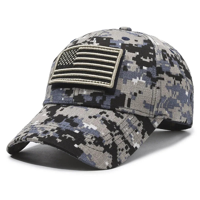 Casquette Baseball Drapeau Américain Brodé – Camouflage Respirante Unisexe | 14 Coloris - BLACKBEARD OUTDOOR INDUSTRIES