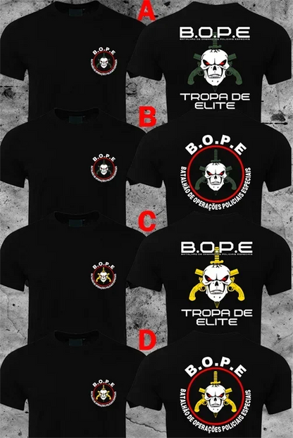 T-Shirt BOPE Tropa de Elite – Forces Spéciales Brésiliennes 100% Coton