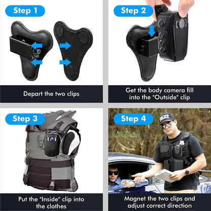 Support Magnétique pour Caméra Corporale BOBLOV – Clip à Suction Magnétique Universel avec 6 Aimants Puissants, Convient à Tous les Modèles de Caméras Corporelles KJ21 N9 - BLACKBEARD OUTDOOR INDUSTRIES