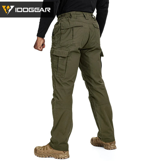 Pantalon tactique IDOGEAR ripstop waterproof stretch 10 poches vue arriere