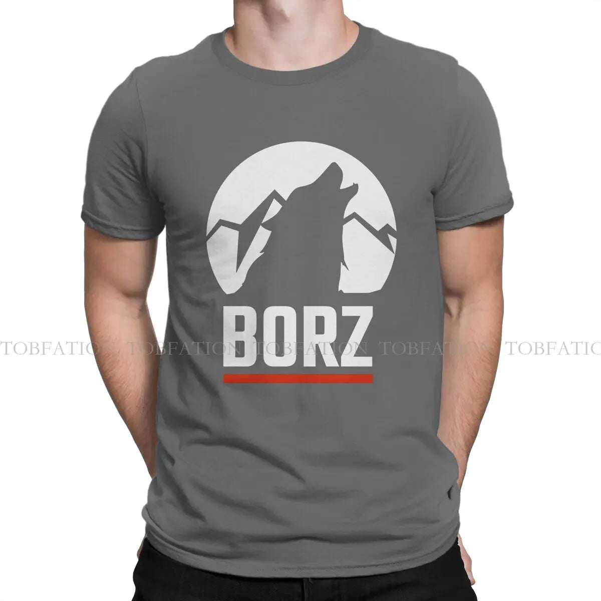 T-Shirt Coton Pur Borz Loup Tchétchène – Streetwear Harajuku, Col Rond | S à 6XL | 10 Coloris - BLACKBEARD OUTDOOR INDUSTRIES