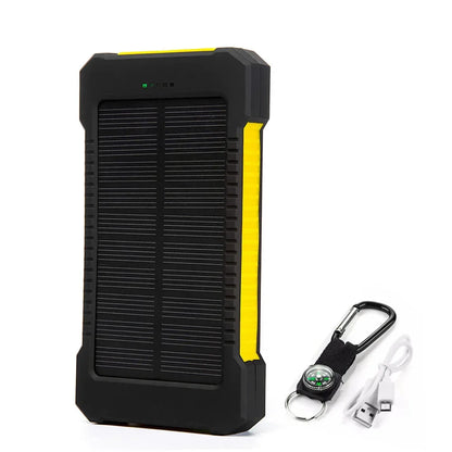 Power Bank Solaire 20 000mAh Étanche – Chargeur d'Urgence avec LED SOS & Boussole - BLACKBEARD OUTDOOR INDUSTRIES
