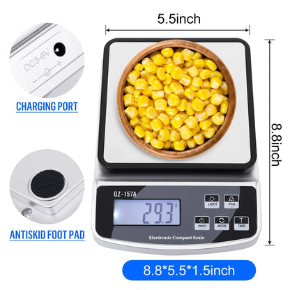 Balance Électronique de Cuisine 15KG / 3KG – Rechargeable USB, Haute Précision, Étanche, Multifonction Ma boutique