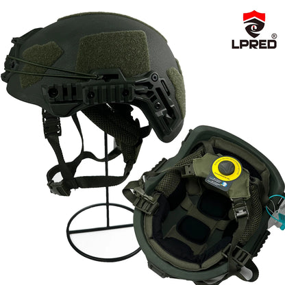 Casque tactique haute coupe avec rails latéraux