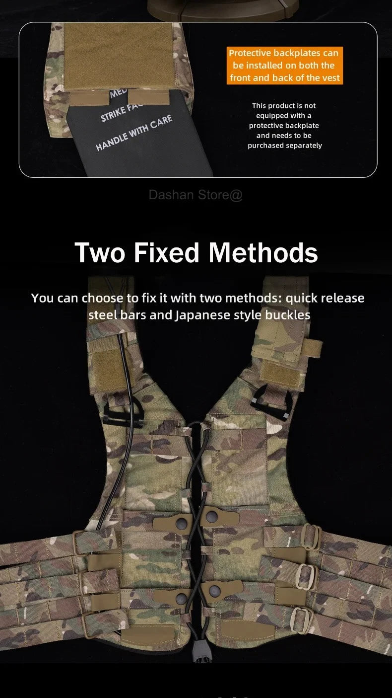 Gilet Tactique AVS MBAV Plate Carrier – Gilet Modulaire Adaptatif à Libération Rapide, Confortable, avec Système MOLLE – Airsoft, Entraînement, Chasse et Combat BLACKBEARD OUTDOOR INDUSTRIES