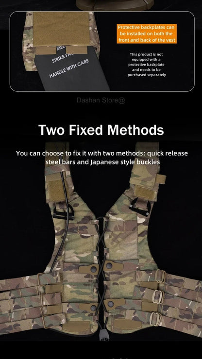 Gilet Tactique AVS MBAV Plate Carrier – Gilet Modulaire Adaptatif à Libération Rapide, Confortable, avec Système MOLLE – Airsoft, Entraînement, Chasse et Combat BLACKBEARD OUTDOOR INDUSTRIES