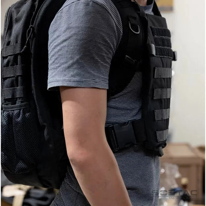 SOETAC sac à dos porte plaque 2‑en‑1 — gilet tactique MOLLE 1000D, plaques 27×34 cm, convertible chest rig/pack de réponse rapide - BLACKBEARD OUTDOOR INDUSTRIES