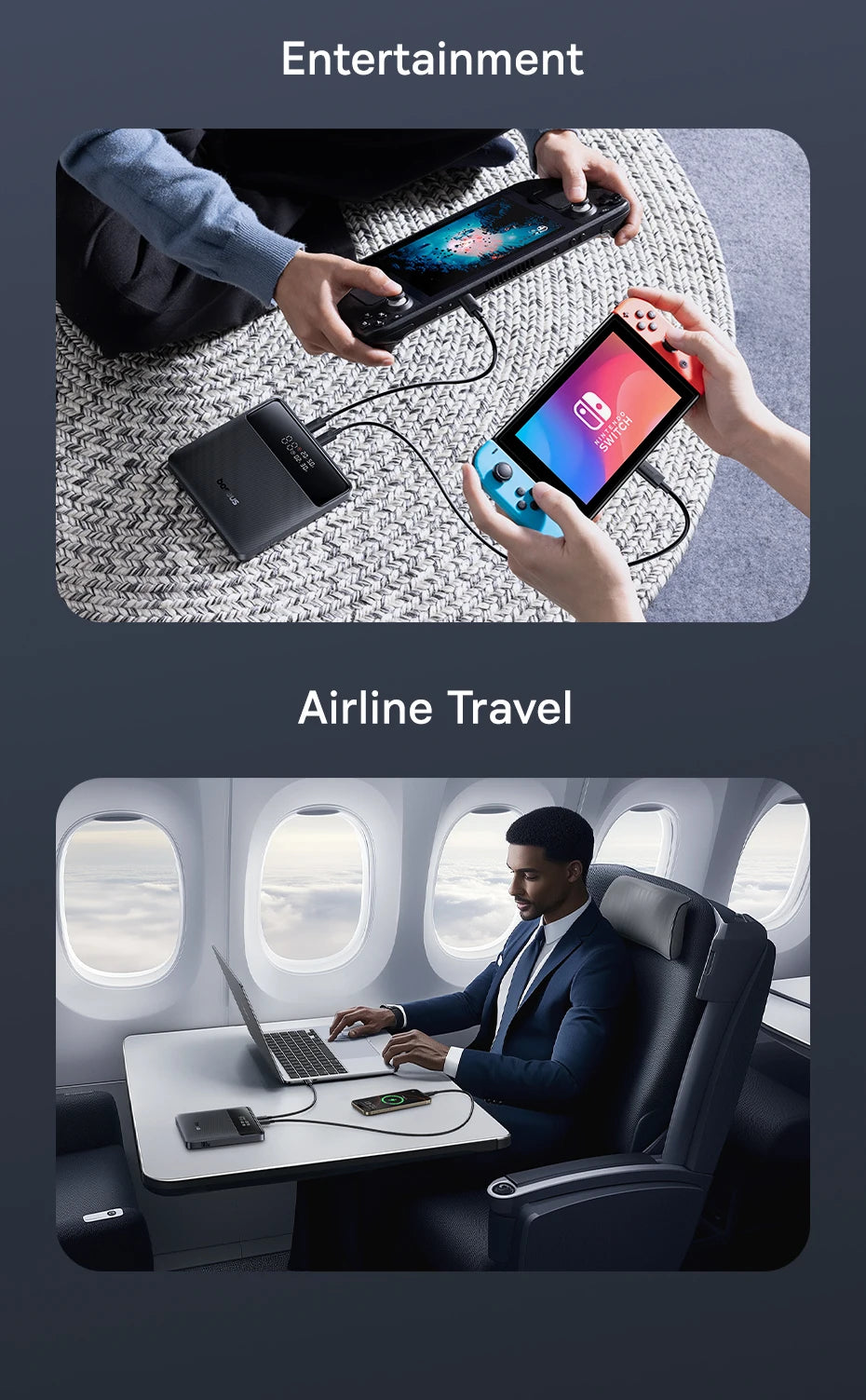 Baseus Power Bank 20000mAh – 100W PD – Charge Rapide pour Ordinateurs Portables, Smartphones et Tablettes - BLACKBEARD OUTDOOR INDUSTRIES