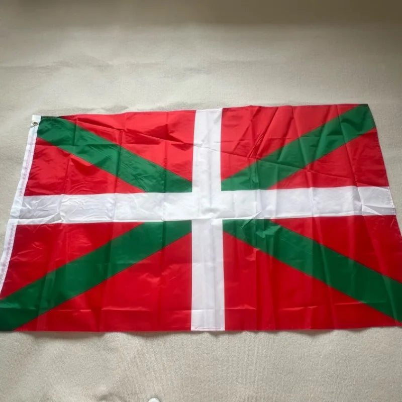 Drapeau du Pays Basque Euskal Herria 90x150 cm – Drapeau Double Face Imprimé en Polyester – Décoration de Maison – Drapeau National Espagnol (Ikurrina) BLACKBEARD OUTDOOR INDUSTRIES