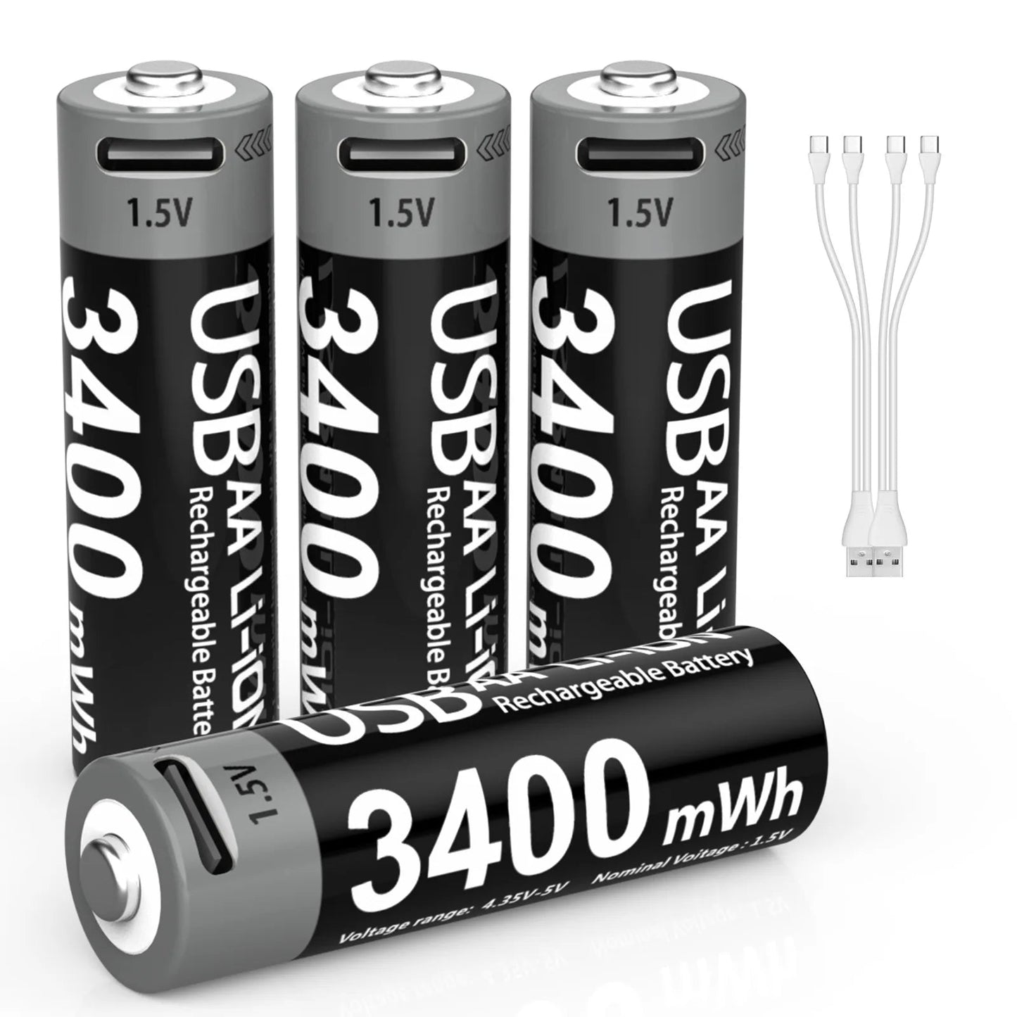 batterie rechargeable MATOV AA 1,5 V 3400mWh Ma boutique