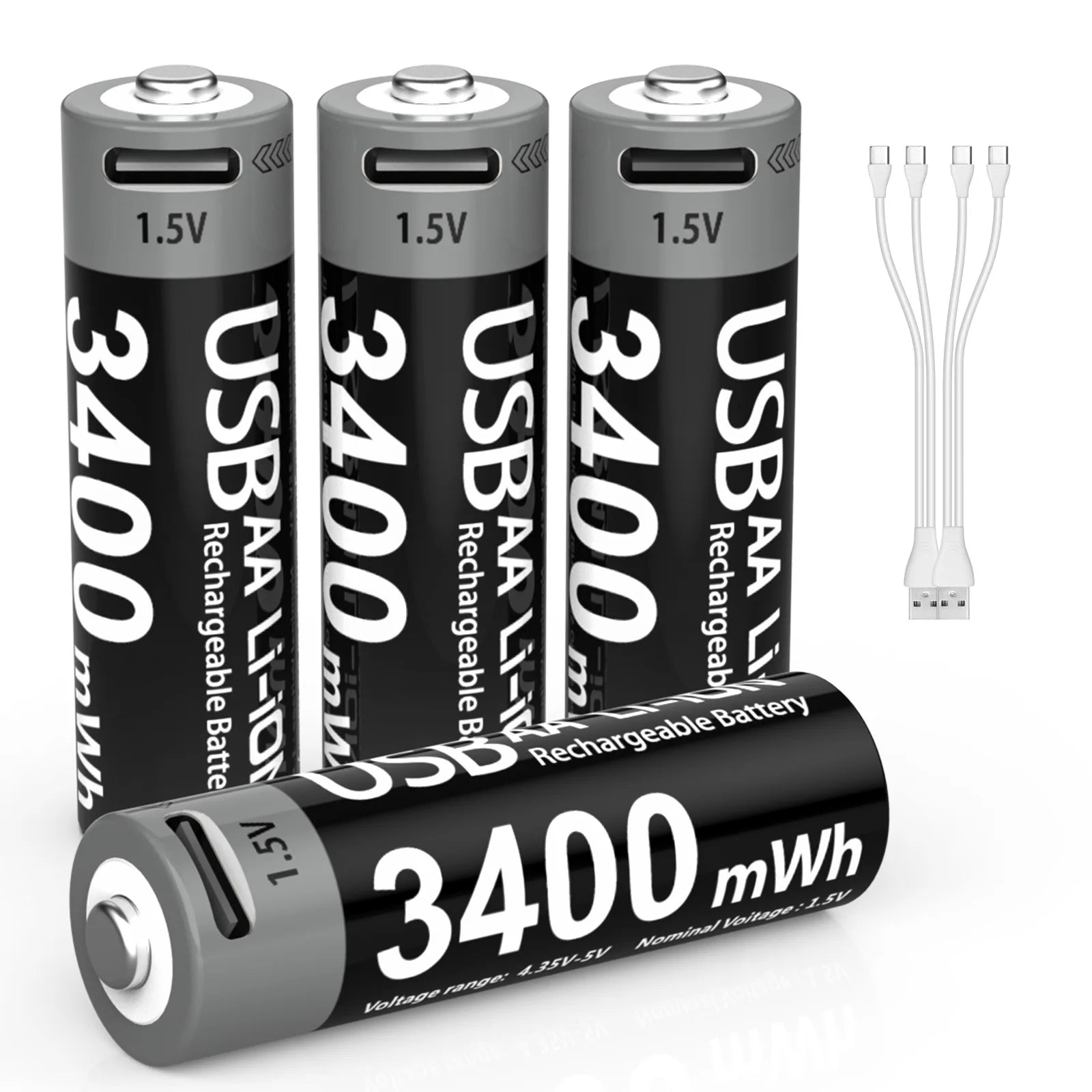 batterie rechargeable MATOV AA 1,5 V 3400mWh Ma boutique