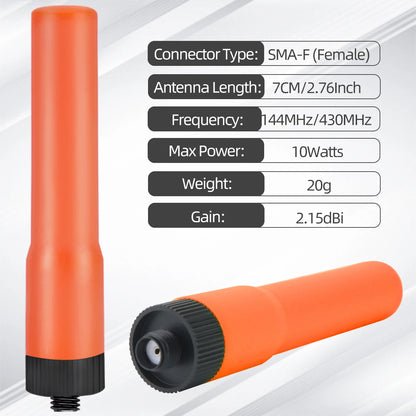 Antenne Mini ABBREE SF-20 SMA-Femelle VHF/UHF – Baofeng & Quansheng