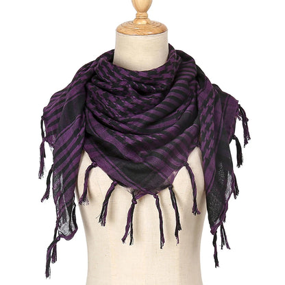 Shemagh Keffiyeh Tactique Désert – Écharpe Tête & Cou Unisexe 98x98 cm Polyester