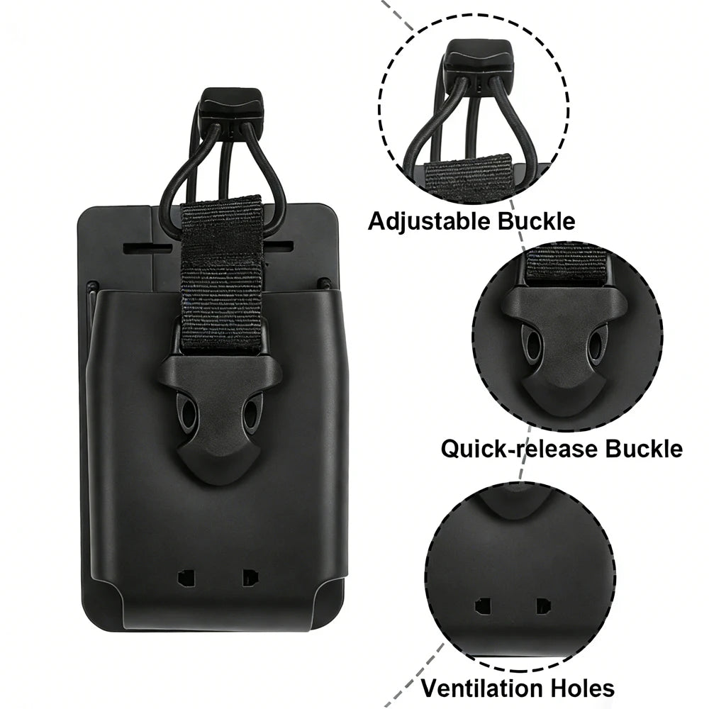 Holster Tactique TPU Quick Release – Étui Souple Radio Universel MOLLE, Ceinture Duty Belt – Clip Court ou Long