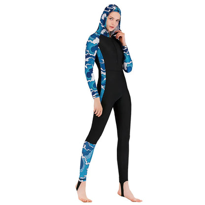 Combinaison Lycra Une Pièce à Capuche UPF50+ – Plongée, Surf, Natation Homme Femme