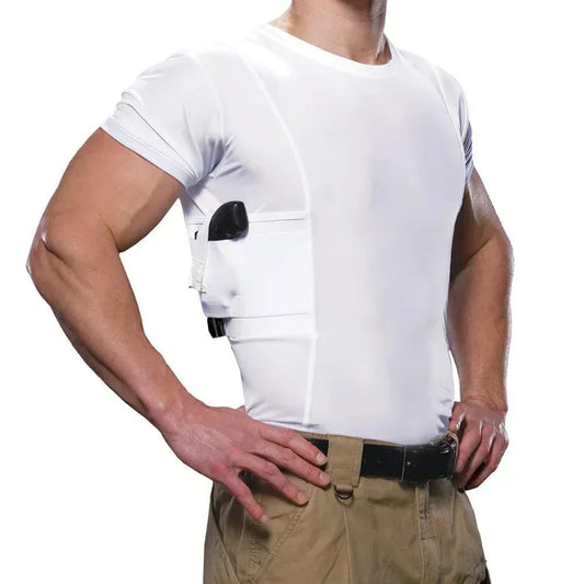T-Shirt Tactique Homme Concealed Carry – Poche Holster Latérale | Col V ou Rond | S à 5XL - BLACKBEARD OUTDOOR INDUSTRIES