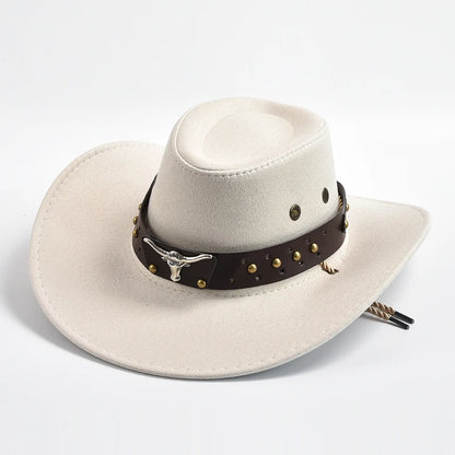 Chapeau Western en suede Synthétique – Large Bord Vintage pour Gentleman & Cowgirl - BLACKBEARD OUTDOOR INDUSTRIES