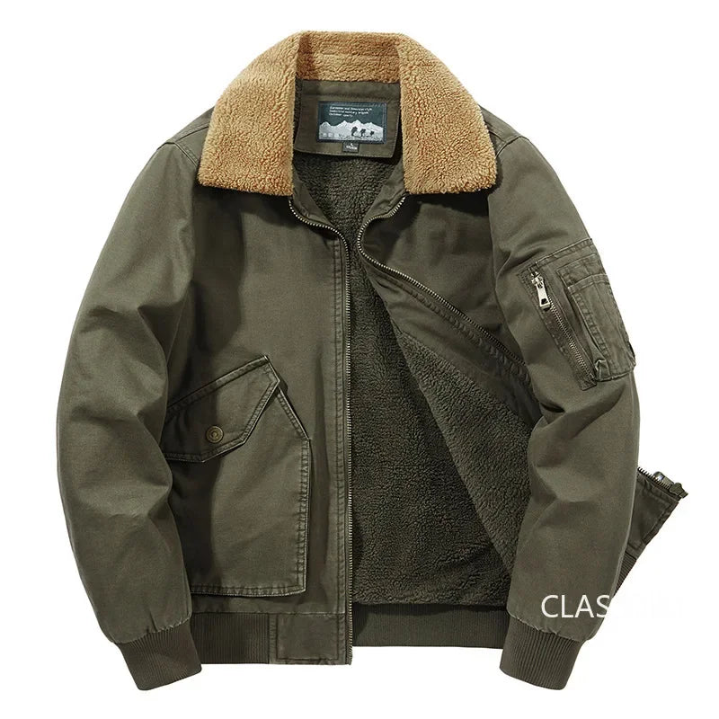 Veste Bomber Homme Hiver Chaude Parka Courte | Doublure Polaire | Coupe Slim | Taille jusqu’au 5XL - BLACKBEARD OUTDOOR INDUSTRIES