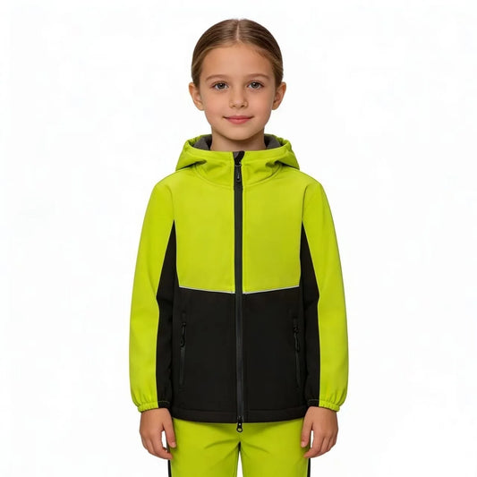 Veste Softshell Enfant Coupe-Vent Imperméable – Randonnée Outdoor Garçon Fille
