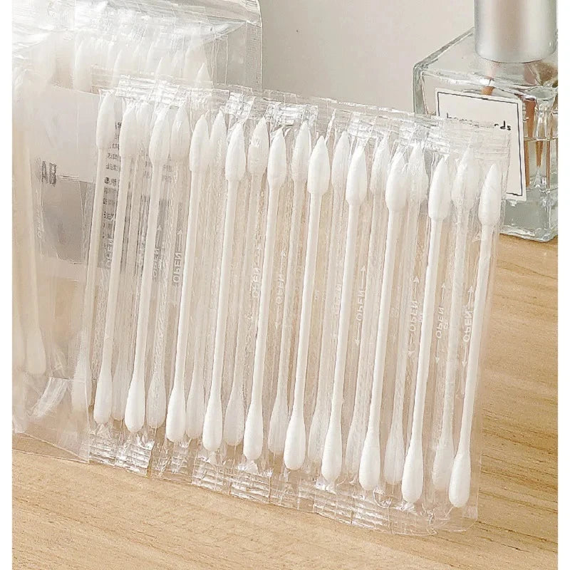 100 Coton-Tiges Individuellement Emballés – Double Embout – Hygiéniques, Jetables, Portables - BLACKBEARD OUTDOOR INDUSTRIES