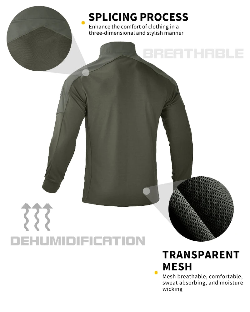 Chemise Tactique Homme à Séchage Rapide - Chemise de Travail Légère à Manches Longues pour Airsoft, Outdoor, Chasse, Randonnée - BLACKBEARD OUTDOOR INDUSTRIES