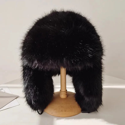 Chapka Ushanka Peluche Douce - Oreillettes, Unisexe pour le Ski et l'Hiver