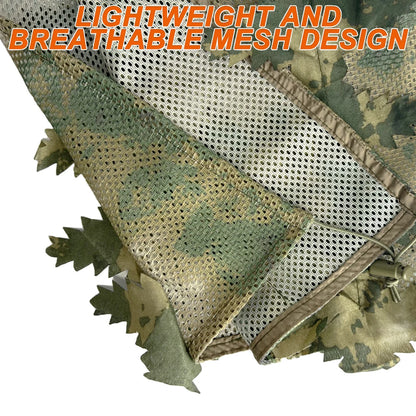 Casquette Camouflage 3D Respirante – Chasse, Airsoft, Tir, Observation de la Faune | Camo Feuillage Ultra-Réaliste - BLACKBEARD OUTDOOR INDUSTRIES