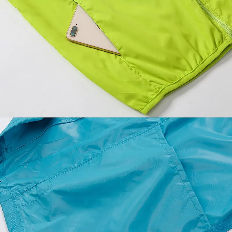 Veste Imperméable Randonnée Légère Anti UV Outdoor