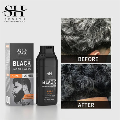 Shampooing colorant noir pour cheveux blancs 250 ml
