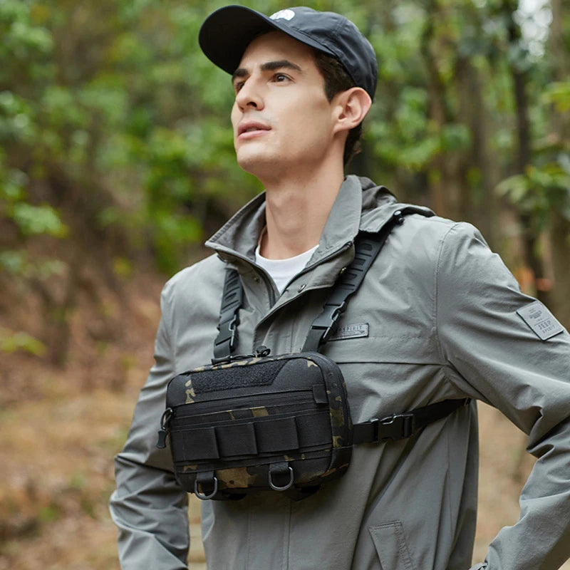 Sac Poitrine Tactique Homme – Sac à Dos Étanche Molle en Nylon pour Pêche, Randonnée et Camping - BLACKBEARD OUTDOOR INDUSTRIES