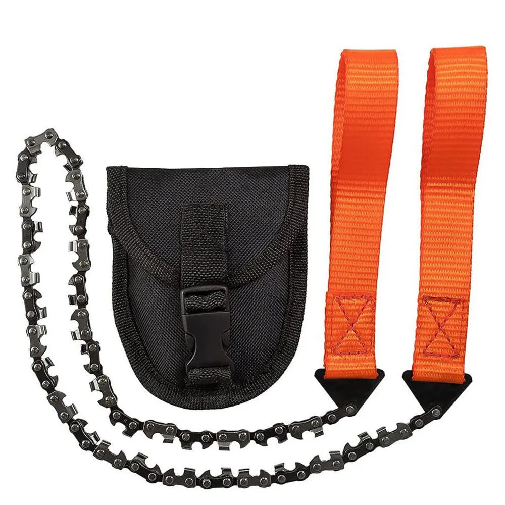 Scie Chaîne de Poche 11 Dents – Survie Outdoor Camping & Randonnée (103 cm)