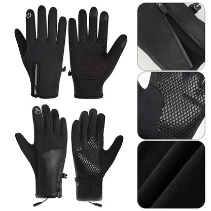 Gants chauffants USB tactiles, coupe-vent et ajustables