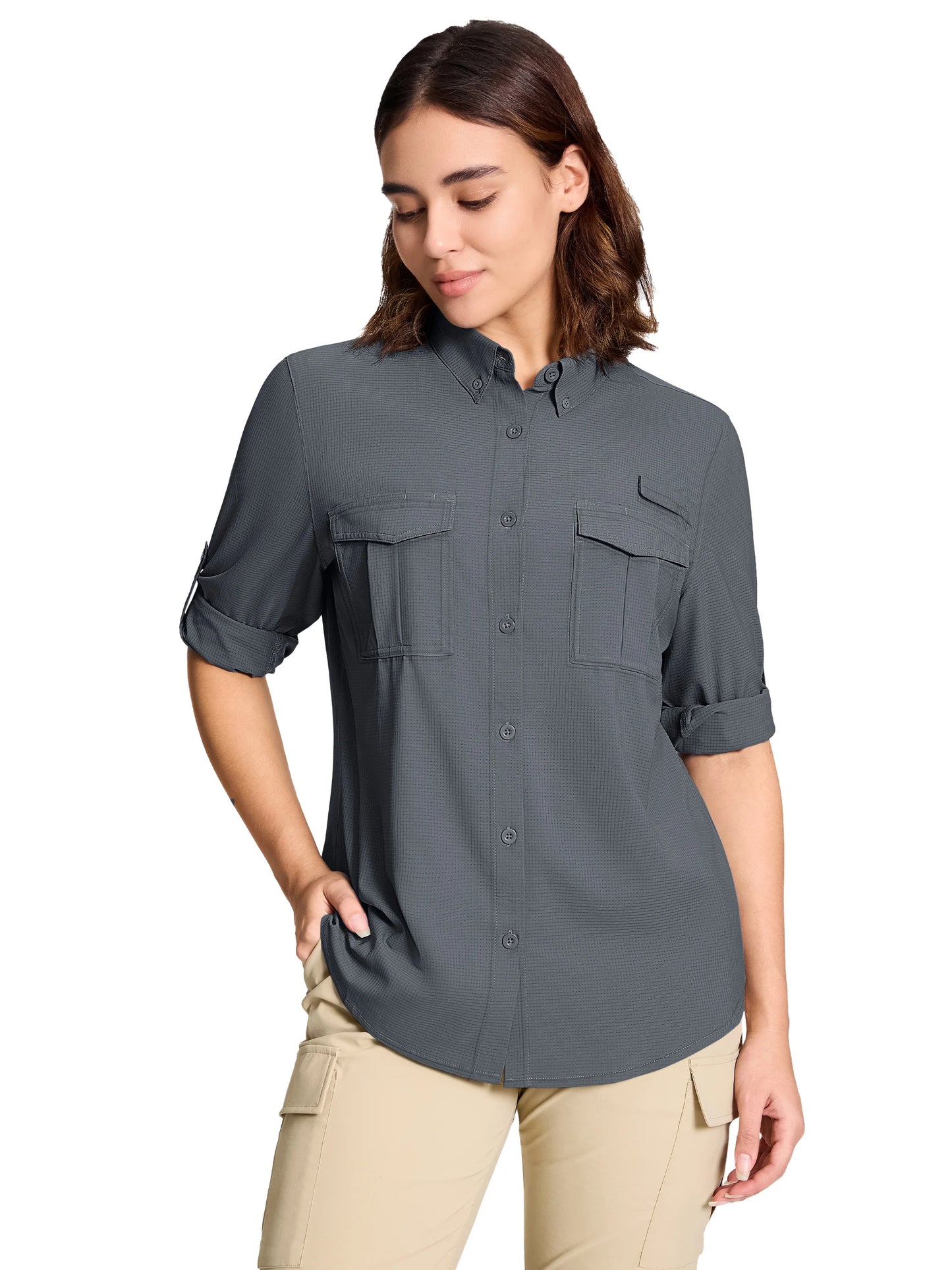 Chemise Femme de Randonnée KEFITEVD – Séchage Rapide, Respirante & Anti-UV – Manches Longues Modulables - BLACKBEARD OUTDOOR INDUSTRIES