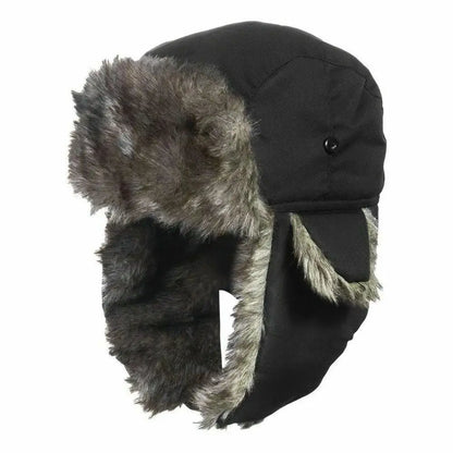 Chapka Ushanka Russe Imperméable - Doublure Fausse Fourrure, Ski et Hiver