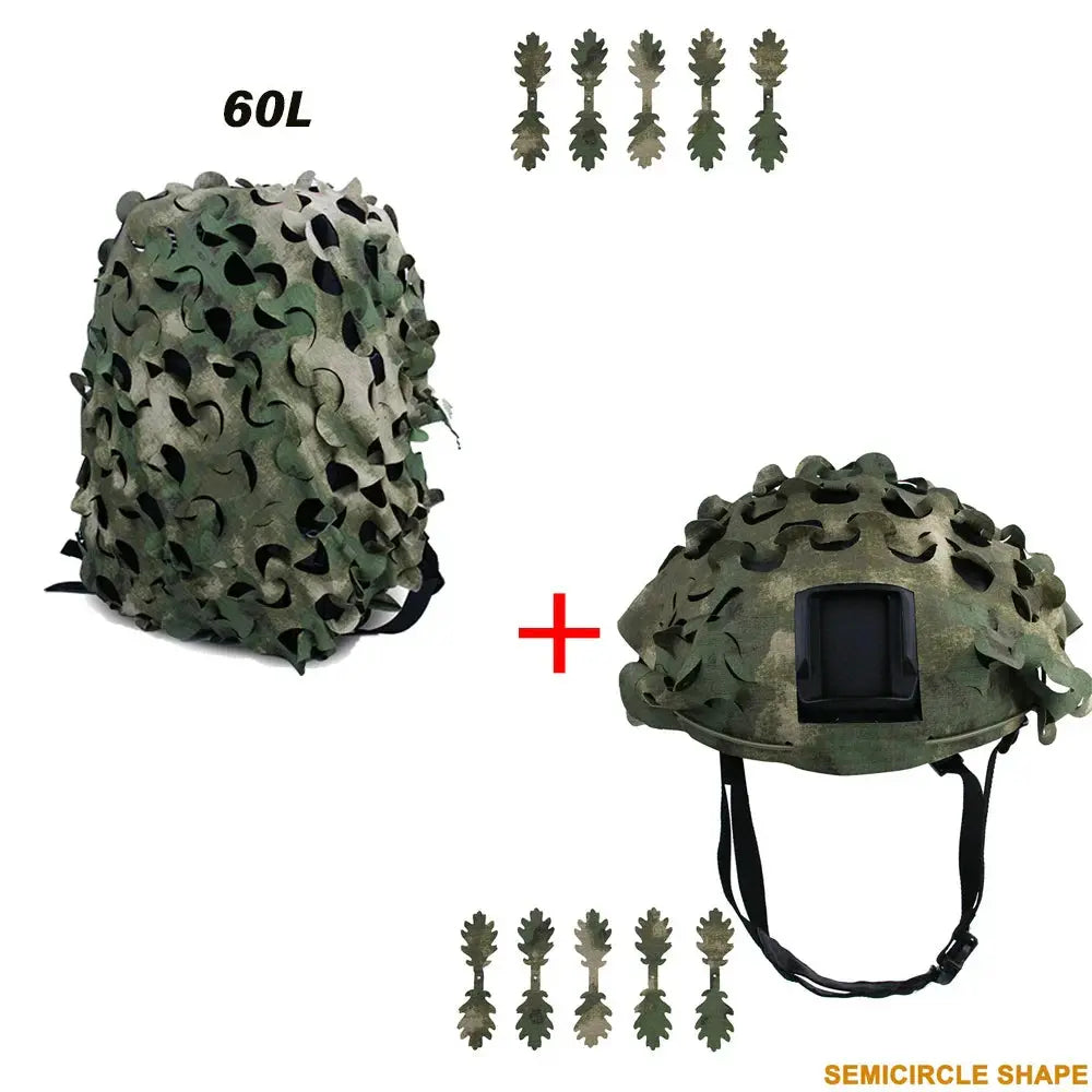 Kit Camouflage 3D Laser Cut – Couvre-Sac à Dos & Couvre-Casque Tactique Ma boutique