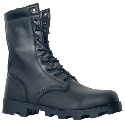 Rangers Cuir Homme Noir – Style Militaire Rétro, Semelle Caoutchouc, Pointures 39-46