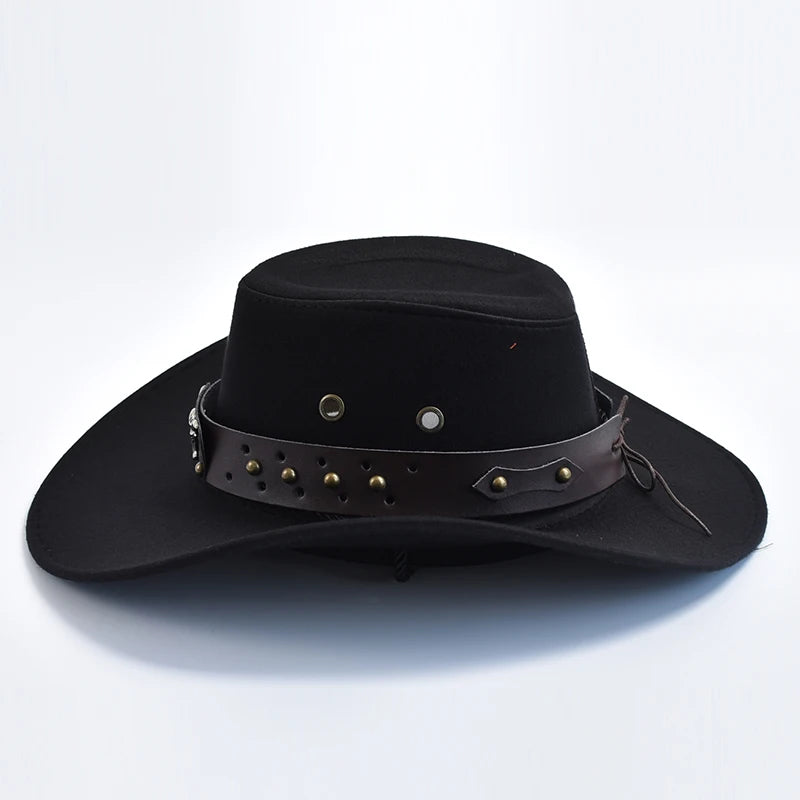 Chapeau Western en suede Synthétique – Large Bord Vintage pour Gentleman & Cowgirl - BLACKBEARD OUTDOOR INDUSTRIES