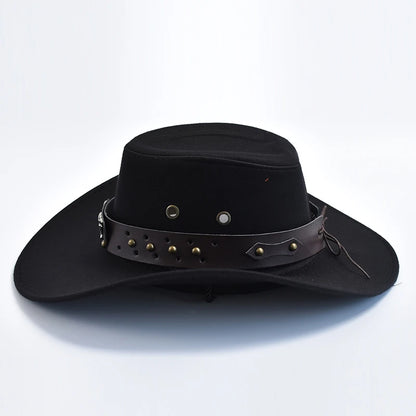 Chapeau Western en suede Synthétique – Large Bord Vintage pour Gentleman & Cowgirl - BLACKBEARD OUTDOOR INDUSTRIES