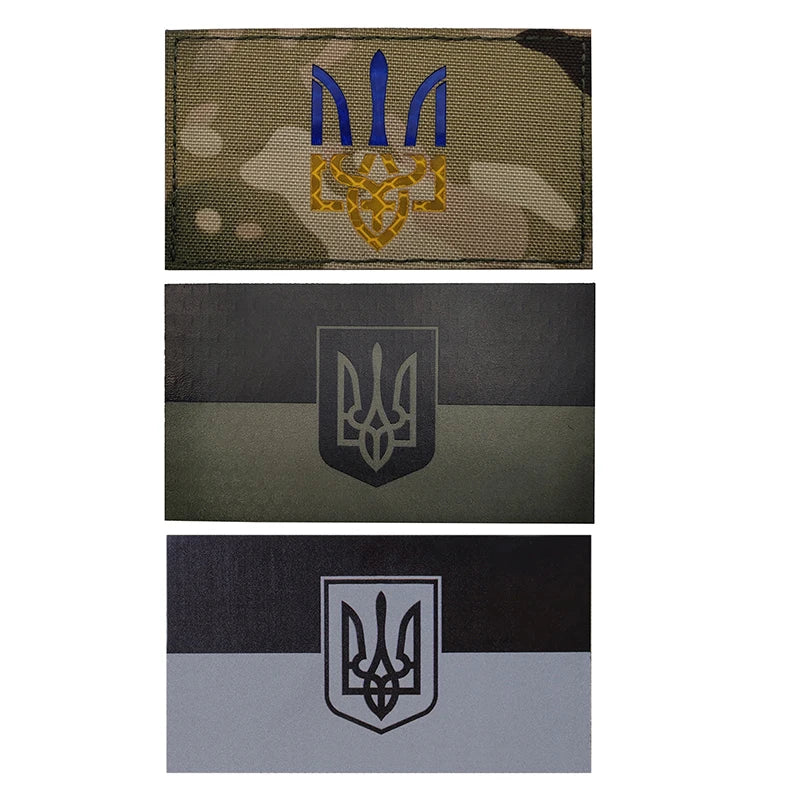 Patch Tactique Ukraine Brodé – Écusson Drapeau Ukrainien, Velcro Hook & Loop