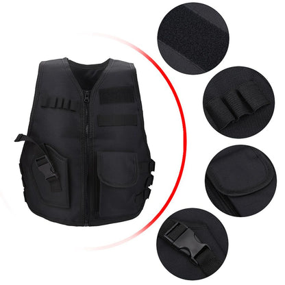 Gilet Tactique Enfant MOLLE – Oxford 600D, Réglable, Airsoft & Jeux Outdoor