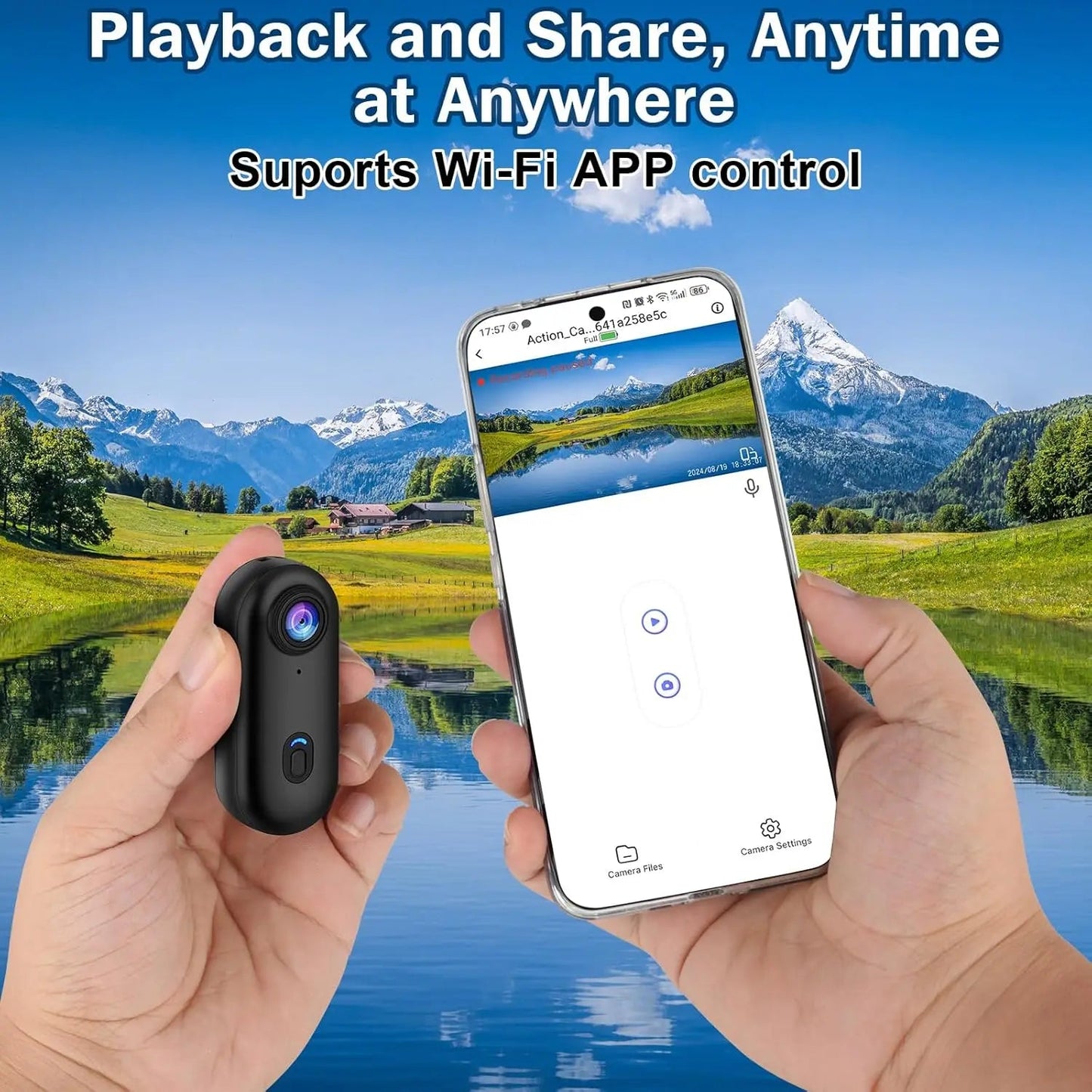 4K Bodycam  d’action 4K ultra-compacte Ma boutique