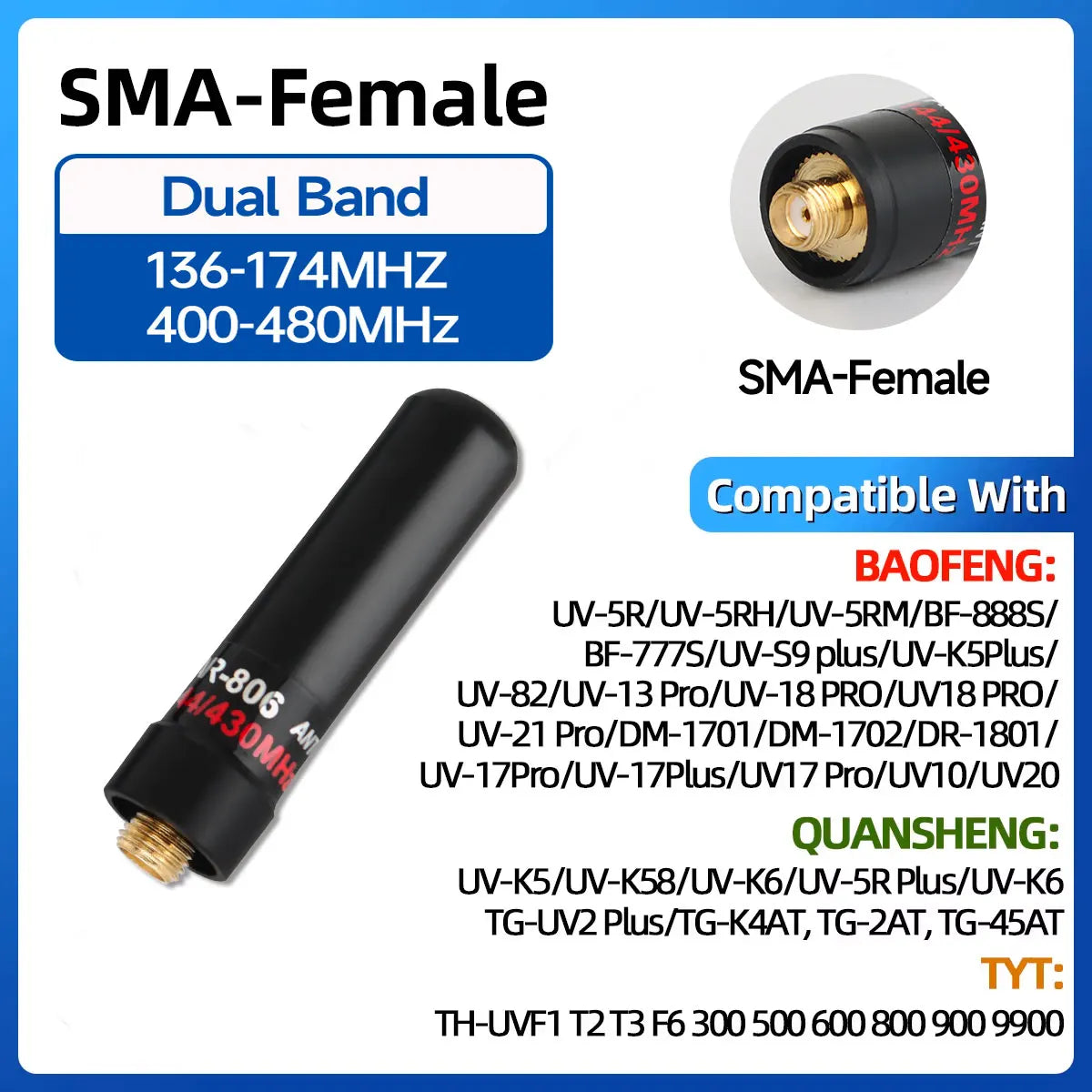 Antenne Tactique ABBREE CS – SMA-Female - BLACKBEARD OUTDOOR INDUSTRIES