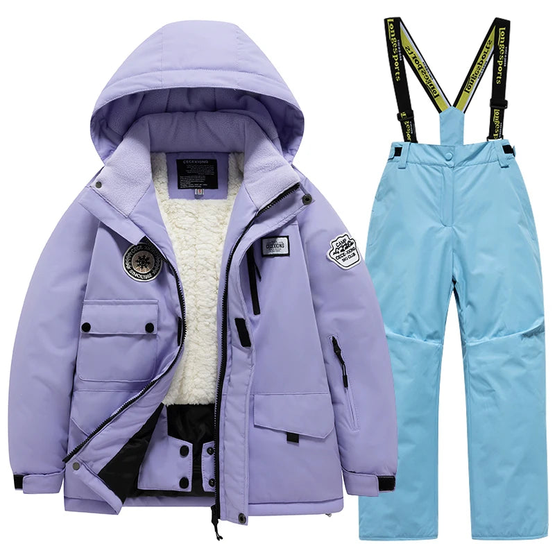 Combinaison de Ski Enfant – Imperméable, Chaude, Coupe-Vent | Garçon & Fille