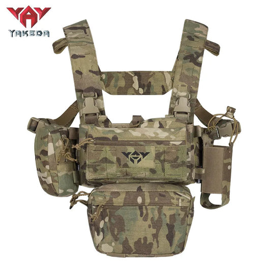 YAKEDA – Chest Rig Tactique Modulaire | Gilet Mini-Rig Léger avec Système de Dégagement Rapide Ma boutique