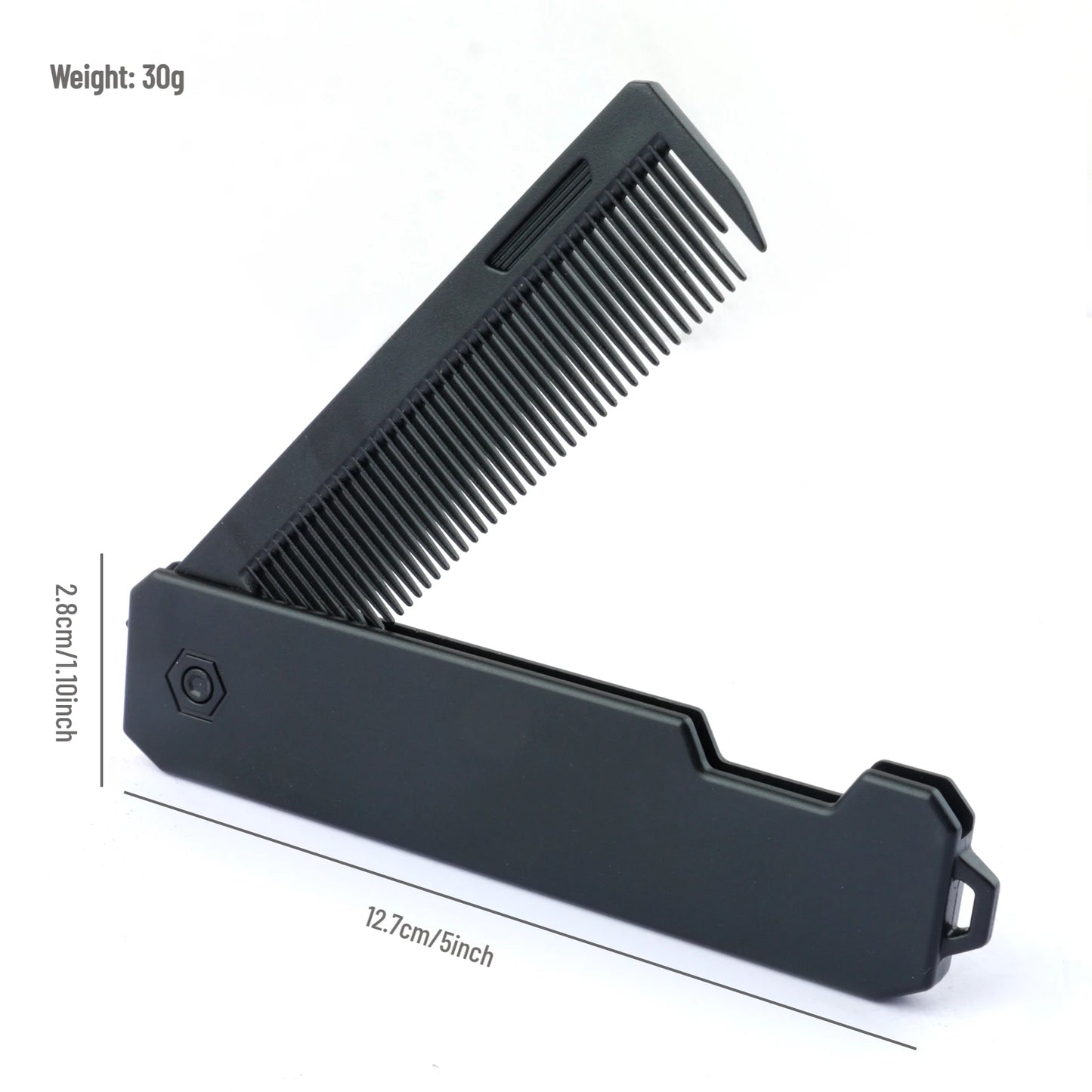 Peigne Pliable 2/3-en-1 Unisexe – Dents Larges & Denses, Barbe & Coiffure, Antistatique