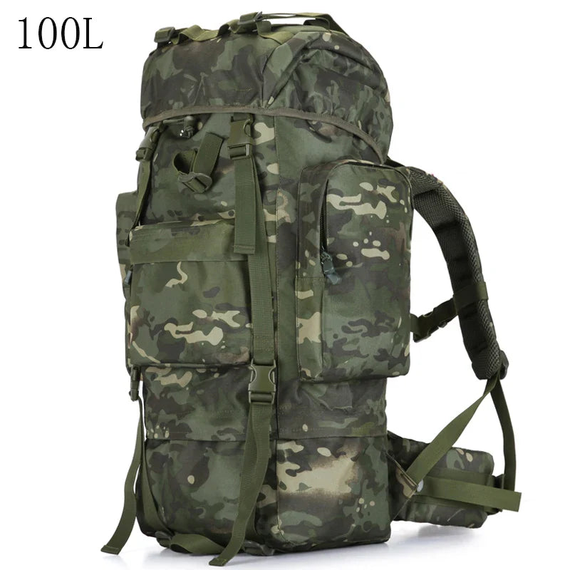 Sac à Dos Tactique 100L – Ultra Grande Capacité Étanche avec Cadre Interne - BLACKBEARD OUTDOOR INDUSTRIES