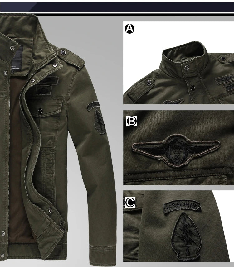 Veste Militaire Homme Air Force One | Coupe Printemps & Automne – Tailles M à 6XL - BLACKBEARD OUTDOOR INDUSTRIES