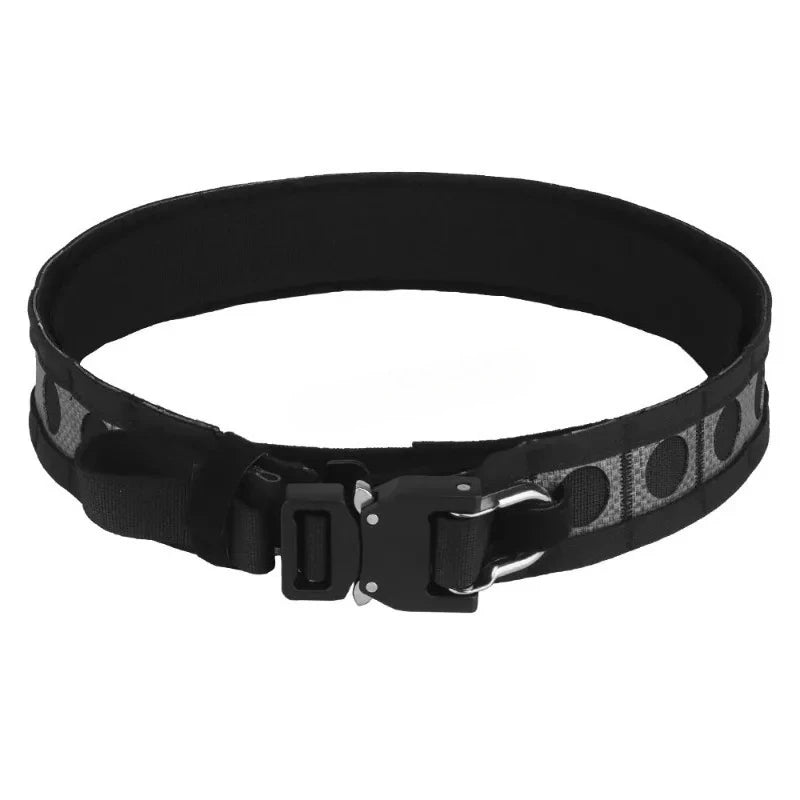 Ceinture Tactique Ferro Bison – Ceinture de Combat à Double Couche avec Boucle Métallique D-Ring, Système MOLLE, Boucle à Détachement Rapide pour Airsoft, Chasse et Activités Tactiques BLACKBEARD OUTDOOR INDUSTRIES